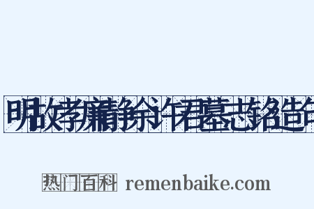 明故孝廉静余许君墓志铭造句是什么意思的图片